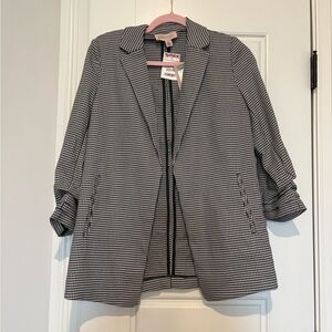 Black and white blazer